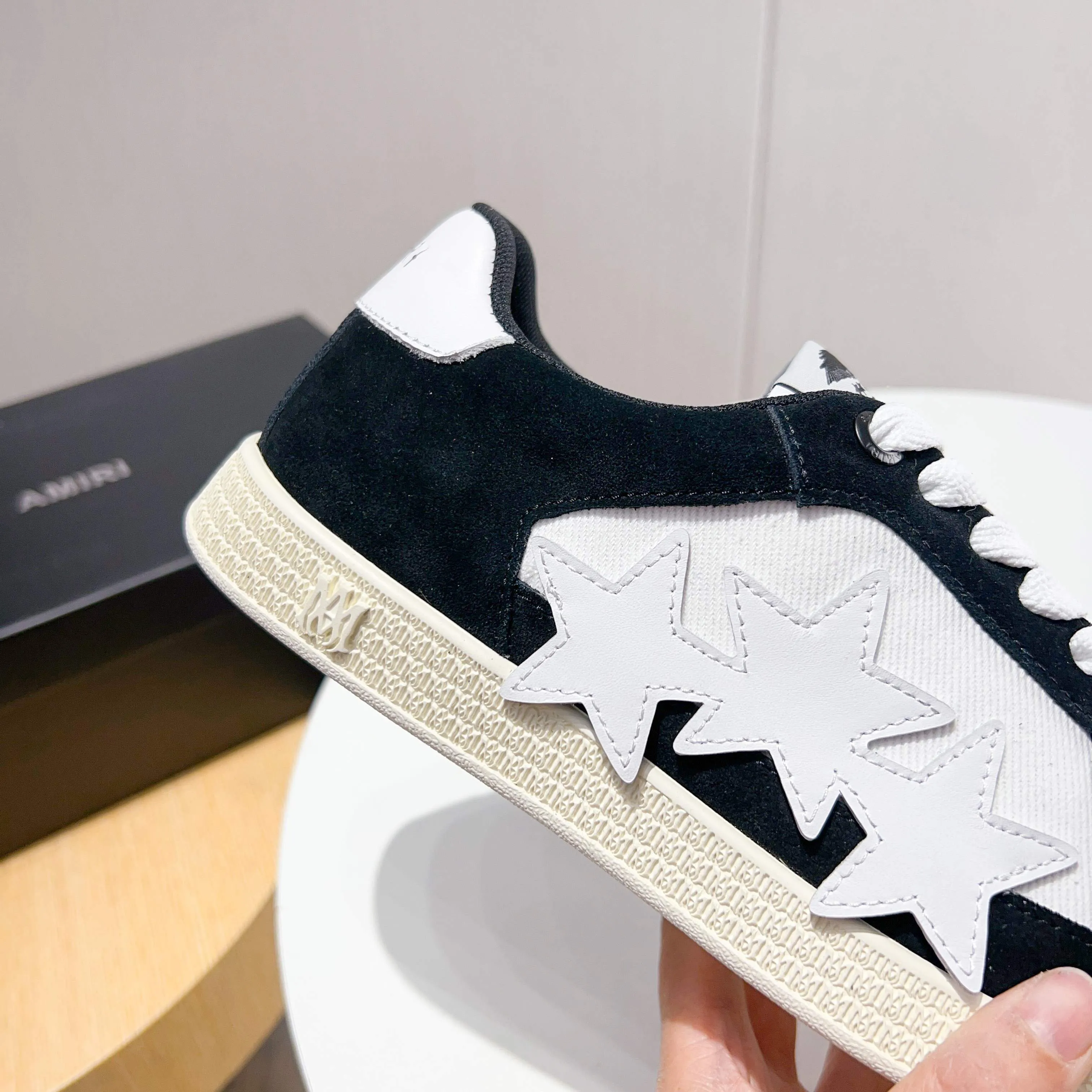 Men's shoes 💰420 [New style] 🌲🌲Balmain - New Amiri trendy shoes, low-top casual sports shoes, the same style as celebrities, made of selected pebbled cowhide and frosted cowhide, original outsole, comfortable on the feet, high-end workmanship, welcome to buy. Size: 39-45 (46 customized)